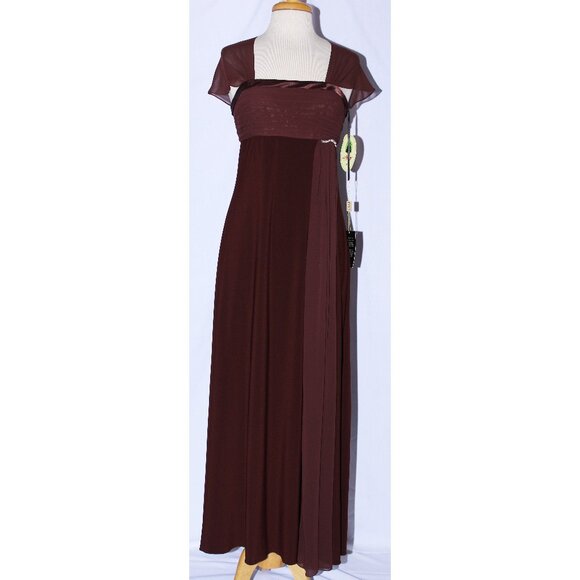 Nox Anabel Dresses & Skirts - NoxAnabel #2015 Stretch Jersey Formal or Bridesmaid Dress-Size M-BROWN-NWT